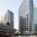 Curved Glass Curtain Wall System Bent Aluminium Facade with Tempered Tinted Double Triple Low E Glazing